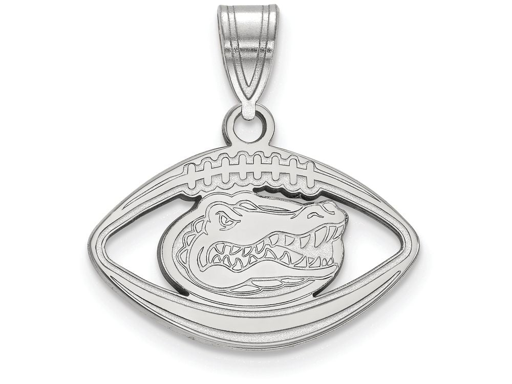 LogoArt Sterling Silver University Of Florida Pendant Necklace In Football