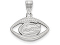 LogoArt Sterling Silver University Of Florida Pendant Necklace In Football