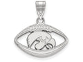 LogoArt Sterling Silver University Of Iowa Pendant Necklace In Football