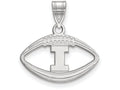 LogoArt Sterling Silver University Of Illinois Pendant Necklace In Football