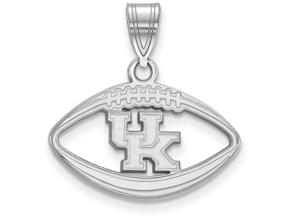 LogoArt Sterling Silver University Of Kentucky Pendant Necklace In Football