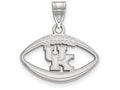 LogoArt Sterling Silver University Of Kentucky Pendant Necklace In Football