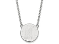LogoArt Sterling Silver Navy Large Disc Pendant Necklace