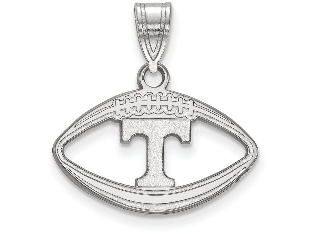 LogoArt Sterling Silver University Of Tennessee Pendant Necklace In Football