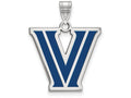LogoArt Sterling Silver Villanova University Large Enamel Pendant Necklace