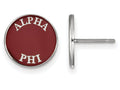 LogoArt Sterling Silver Alpha Phi Enameled Post Earrings