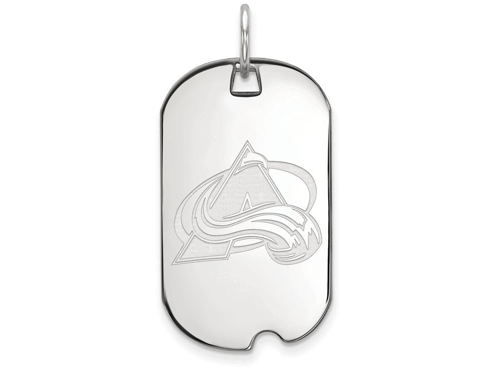 Logoart 925 Sterling Silver Colorado Avalanche Small Dog Tag Pendant Necklace