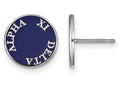 LogoArt Sterling Silver Alpha Xi Delta Enameled Post Earrings