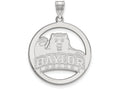 LogoArt Sterling Silver Baylor University L Pendant Necklace In Circle