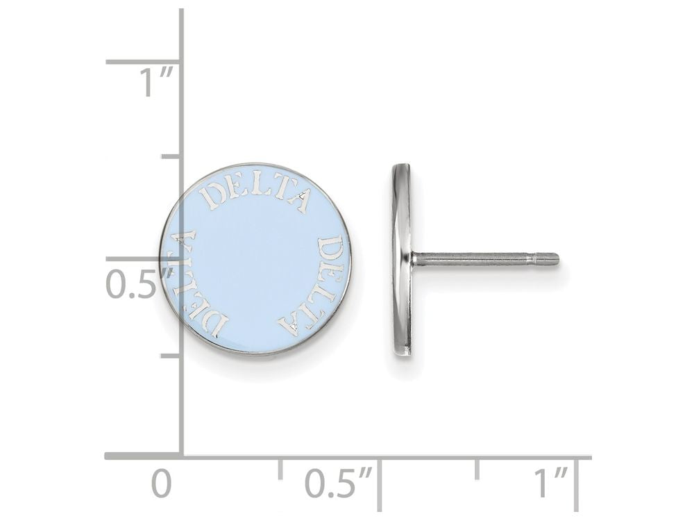 LogoArt Sterling Silver Delta Delta Delta Enameled Post Earrings