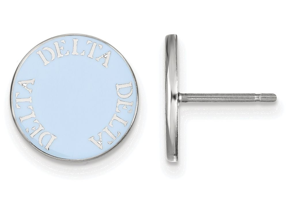 LogoArt Sterling Silver Delta Delta Delta Enameled Post Earrings