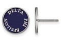 LogoArt Sterling Silver Delta Phi Epsilon Enameled Post Earrings