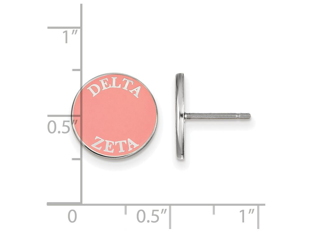 LogoArt Sterling Silver Delta Zeta Enameled Post Earrings