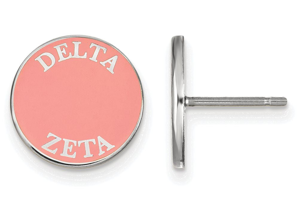 LogoArt Sterling Silver Delta Zeta Enameled Post Earrings