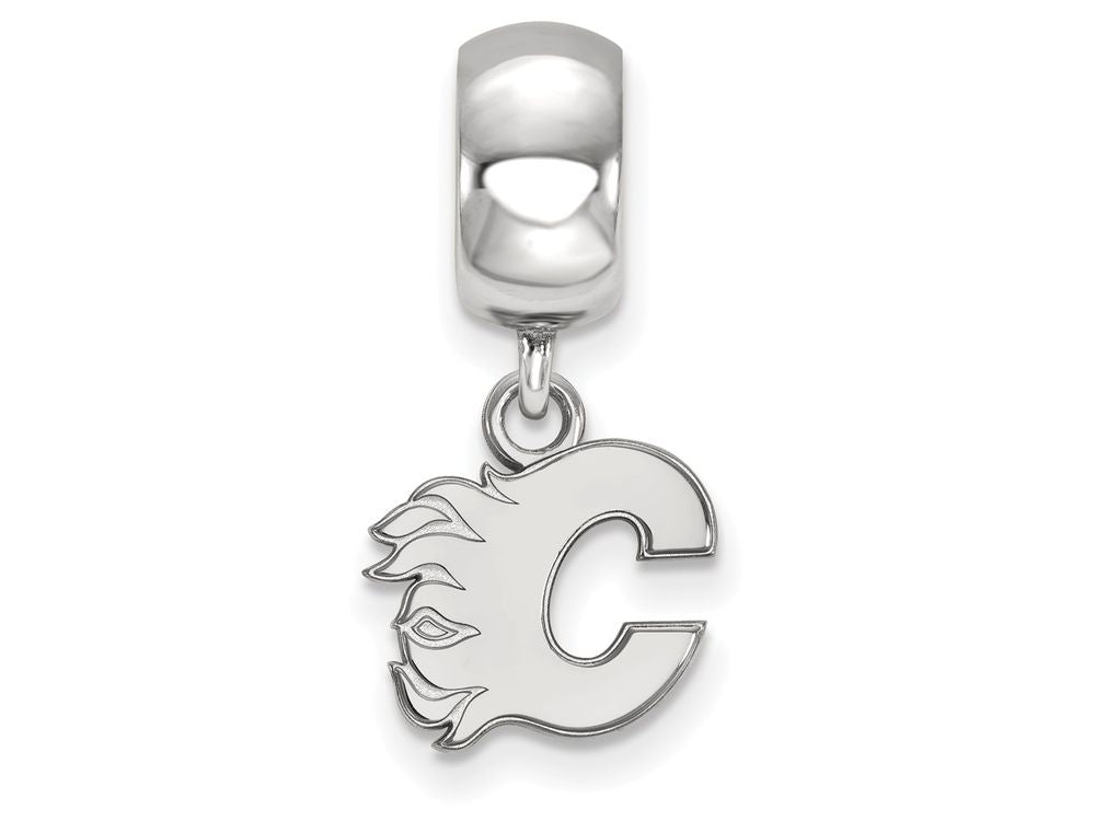 LogoArt Sterling Silver Calgary Flames Bead Charm Charm Xs Dangle Bead Charm