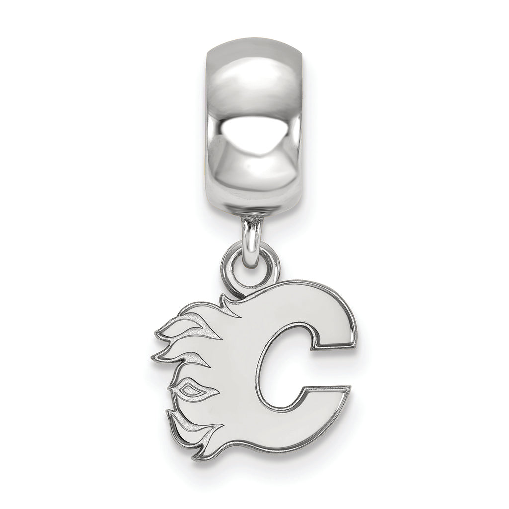 LogoArt Sterling Silver Calgary Flames Bead Charm Charm Xs Dangle Bead Charm