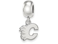 LogoArt Sterling Silver Calgary Flames Bead Charm Charm Xs Dangle Bead Charm