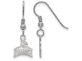 LogoArt Sterling Silver Furman University Xs Dangle Earrings Wire
