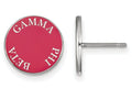 LogoArt Sterling Silver Gamma Phi Beta Enameled Post Earrings
