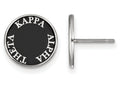 LogoArt Sterling Silver Kappa Alpha Theta Enameled Post Earrings