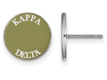 LogoArt Sterling Silver Kappa Delta Enameled Post Earrings