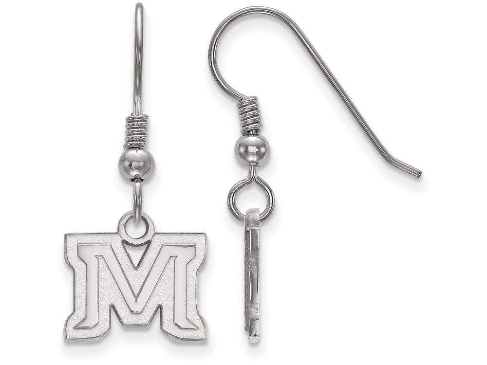 LogoArt Sterling Silver Montana State University Xs Dangle Earrings Wire