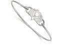 LogoArt Sterling Silver Pittsburgh Penguins Small Ctr Wire Bangle
