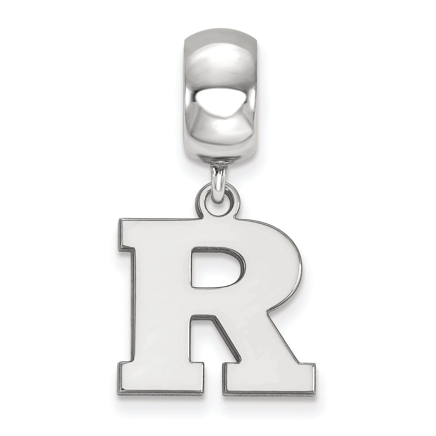 LogoArt Sterling Silver Rutgers Bead Charm Charm Small Dangle Bead Charm