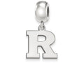 LogoArt Sterling Silver Rutgers Bead Charm Charm Small Dangle Bead Charm
