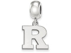 LogoArt Sterling Silver Rutgers Bead Charm Charm Small Dangle Bead Charm
