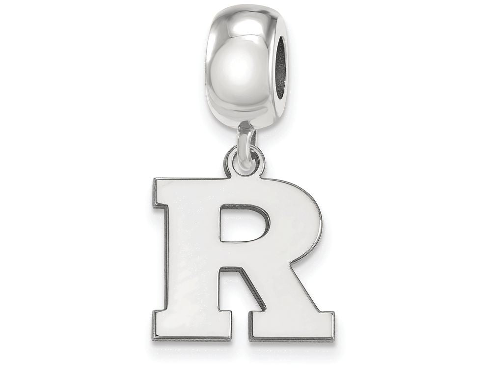 LogoArt Sterling Silver Rutgers Bead Charm Charm Small Dangle Bead Charm