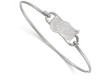 LogoArt Sterling Silver Detroit Red Wings Small Ctr Wire Bangle