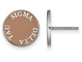 LogoArt Sterling Silver Sigma Delta Tau Enameled Post Earrings