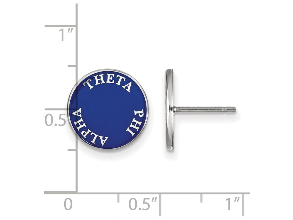 LogoArt Sterling Silver Theta Phi Alpha Enameled Post Earrings