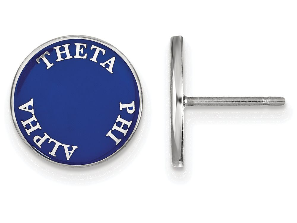 LogoArt Sterling Silver Theta Phi Alpha Enameled Post Earrings