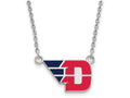 LogoArt Sterling Silver University Of Dayton Small Enamel Pendant Necklace