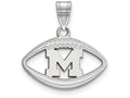 LogoArt Sterling Silver Michigan (univ Of) Pendant Necklace In Football