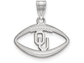 LogoArt Sterling Silver Oklahoma Pendant Necklace In Football