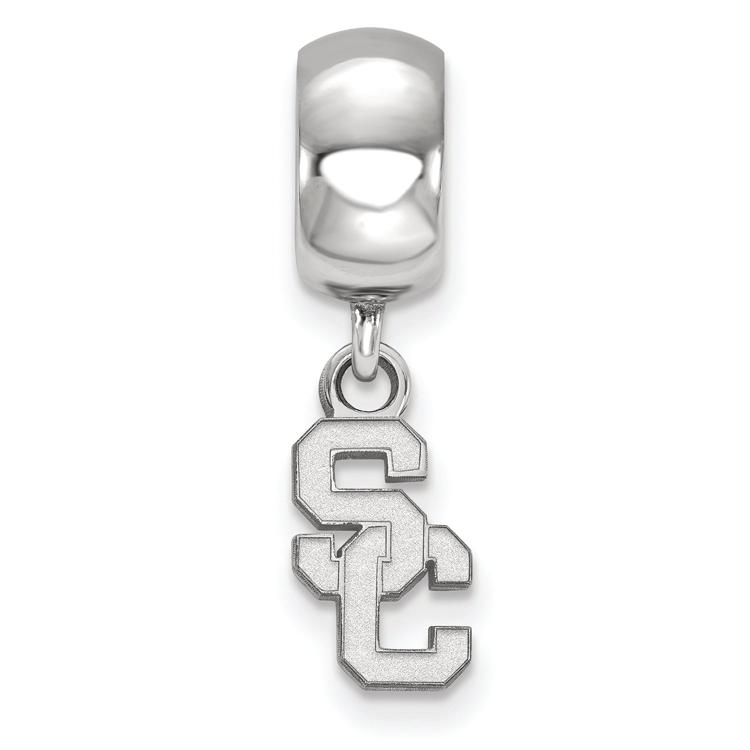 Logoart 925 Sterling Silver University Of Southern California Bead Charm Extra Small Dangle
