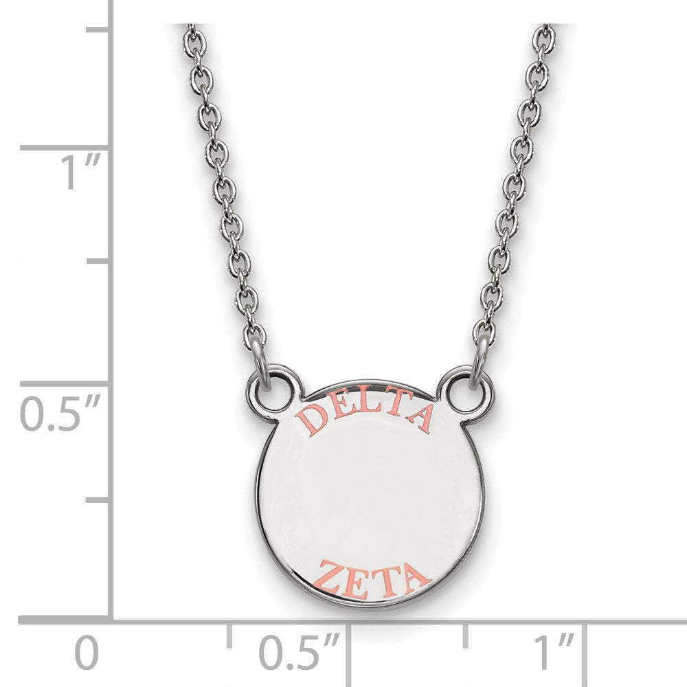 LogoArt Sterling Silver Navy Large Enamel Disc Necklace