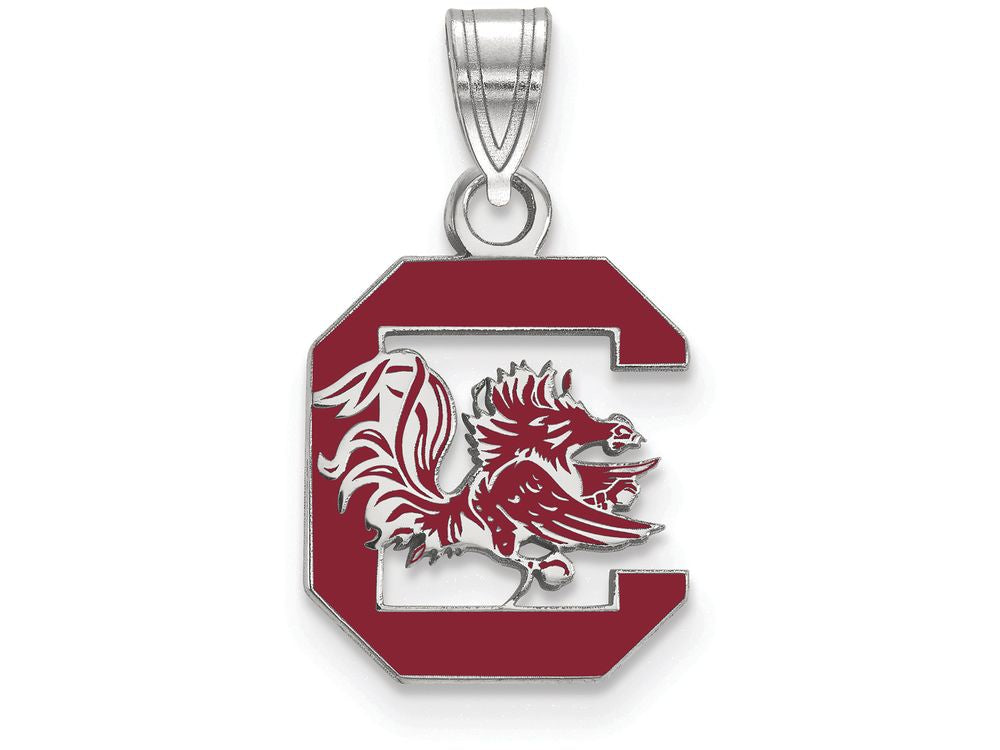 Logoart 925 Sterling Silver University Of South Carolina Medium Enamel Pendant