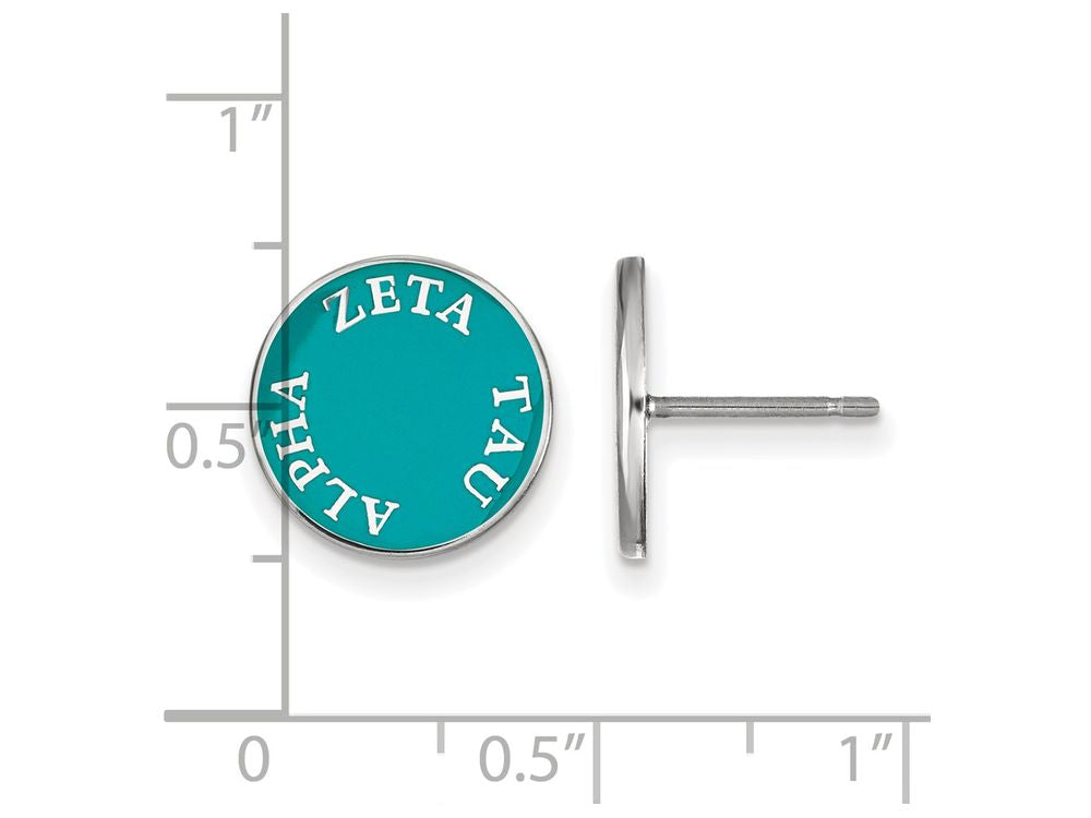LogoArt Sterling Silver Zeta Tau Alpha Enameled Post Earrings