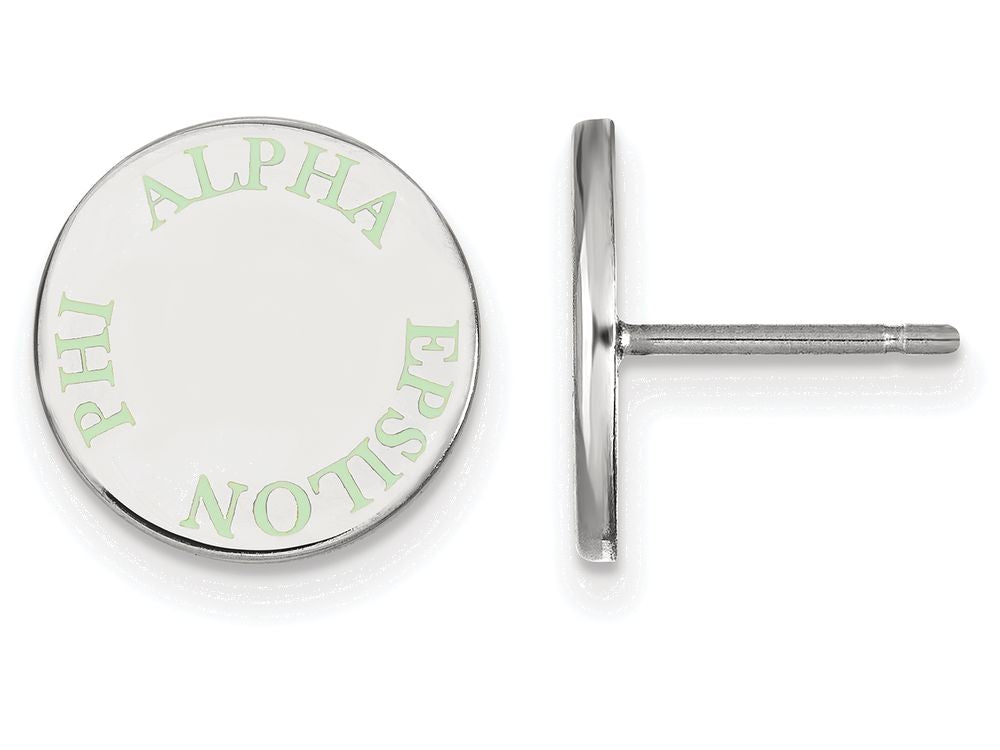 LogoArt Sterling Silver Alpha Epsilon Phi Enameled Post Earrings