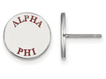 LogoArt Sterling Silver Alpha Phi Enameled Post Earrings