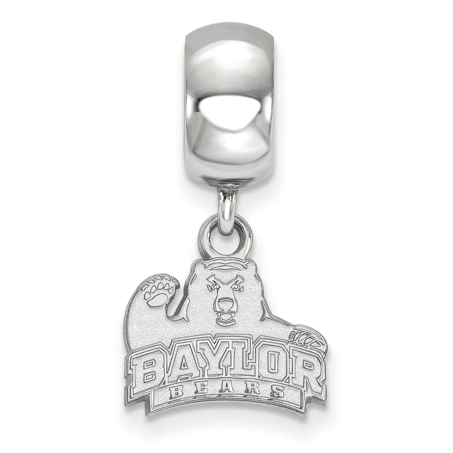 LogoArt Sterling Silver Baylor University Bead Charm Charm Xs Dangle Bead Charm