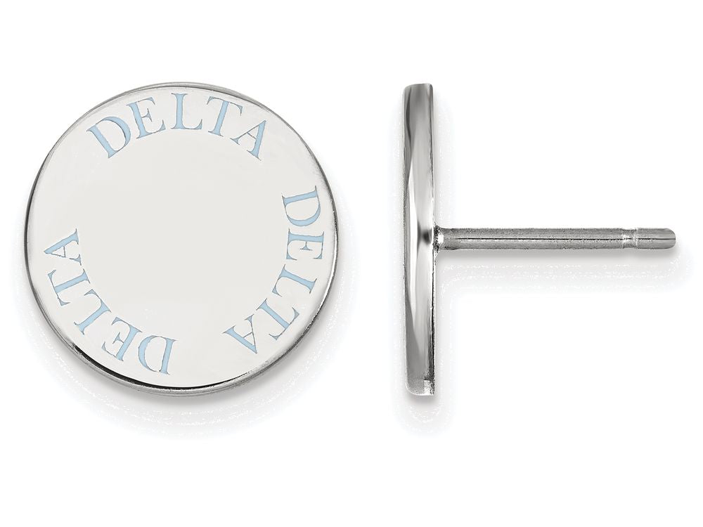 LogoArt Sterling Silver Delta Delta Delta Enameled Post Earrings
