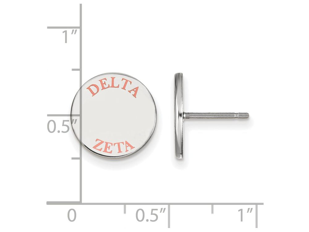 LogoArt Sterling Silver Delta Zeta Enameled Post Earrings