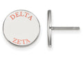 LogoArt Sterling Silver Delta Zeta Enameled Post Earrings