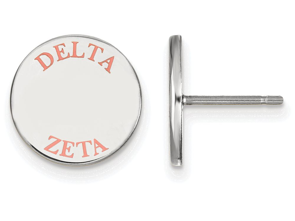 LogoArt Sterling Silver Delta Zeta Enameled Post Earrings