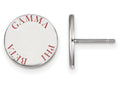LogoArt Sterling Silver Gamma Phi Beta Enameled Post Earrings
